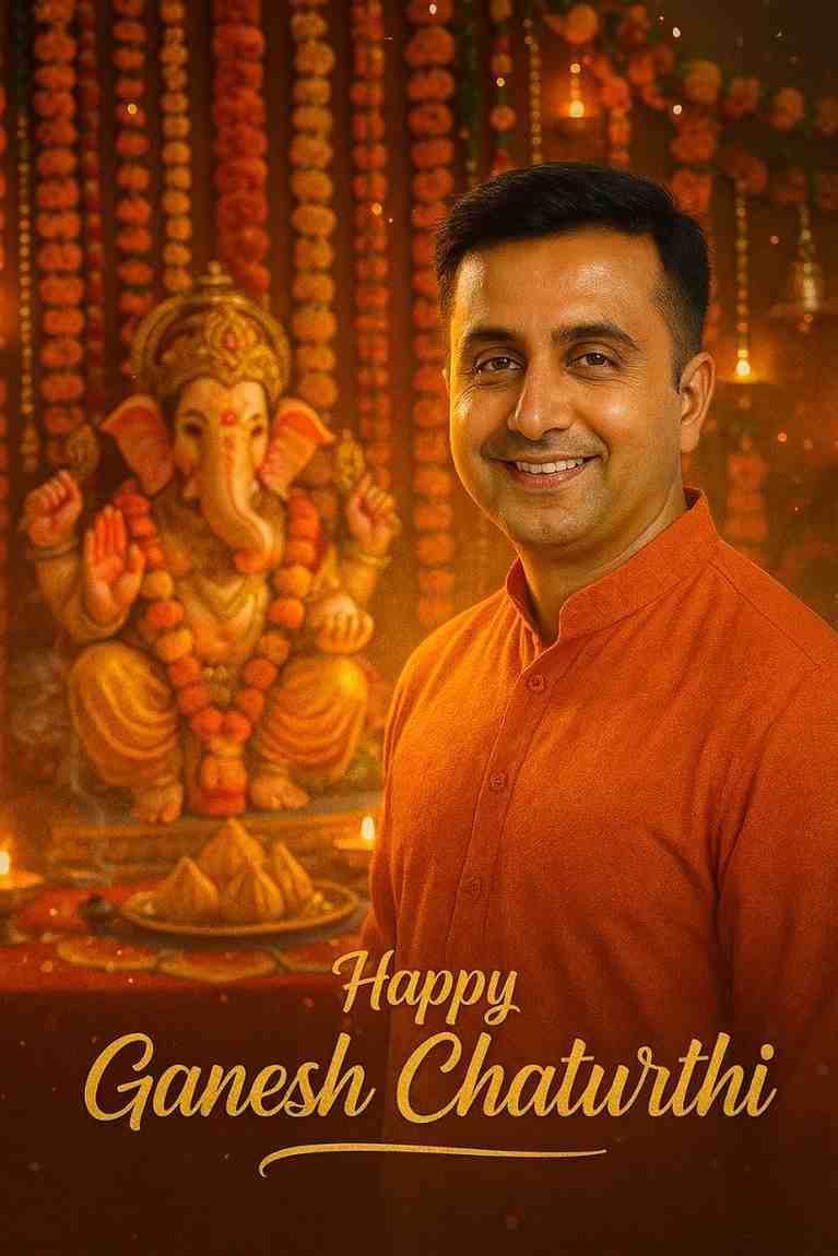 Ganesh Chaturthi_01 Ganesh Chaturthi AI Image Prompt – Photorealistic festive greeting with Lord Ganesha